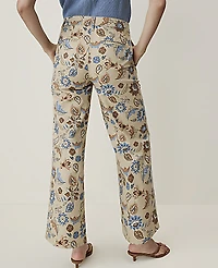 Ann Taylor Petite Weekend Floral Boot Jean Cool Sesame Women's