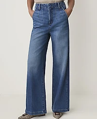 Ann Taylor The Petite Trouser Jean Luxe Medium Wash Women's