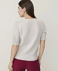 Ann Taylor Petite Pointelle Stitch Wedge T-Shirt Women's