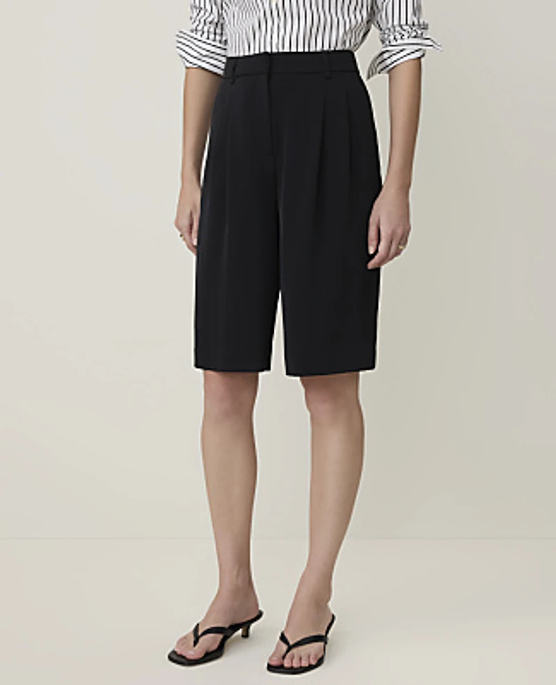Ann Taylor The Petite Pleated Bermuda Short Women's