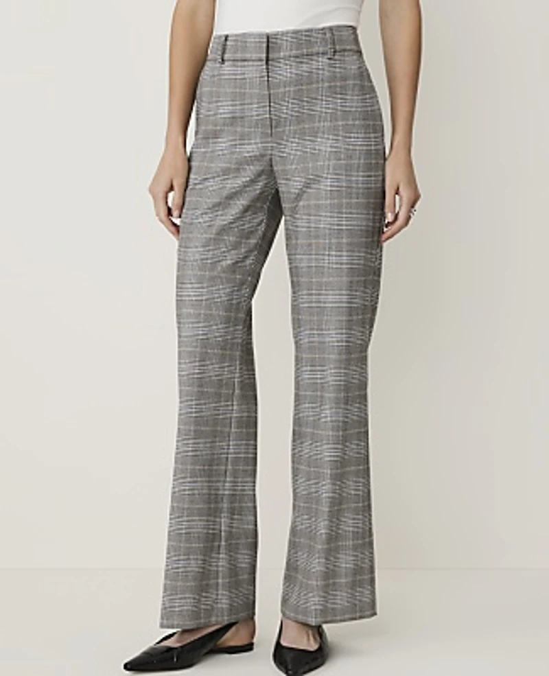Ann Taylor The Petite Jayne Trouser Plaid Blue Women's