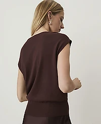 Ann Taylor Petite Boatneck Sweater Shell Top Women's