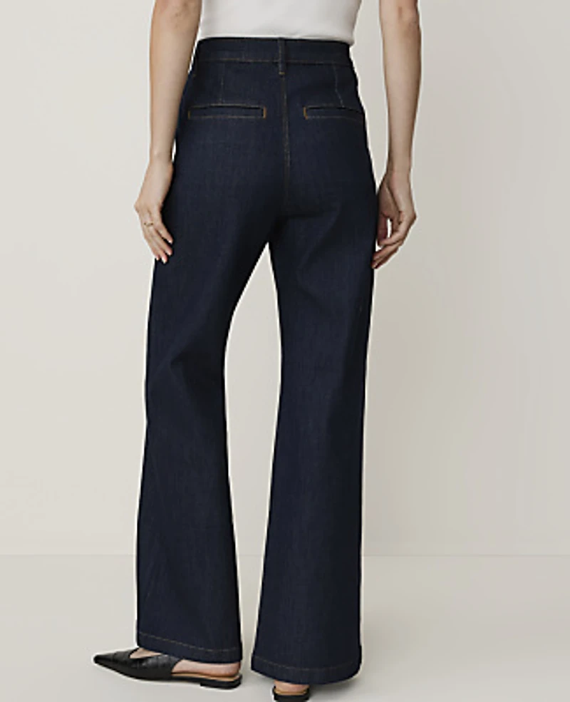 Ann Taylor The Petite Flare Trouser Jean Classic Rinse Wash Women's