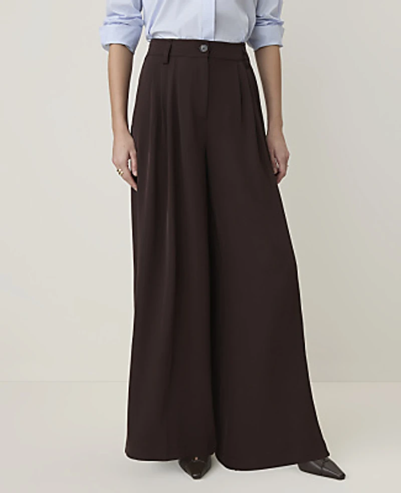 Ann Taylor The Multi Pleated Wide Leg Pant Women's