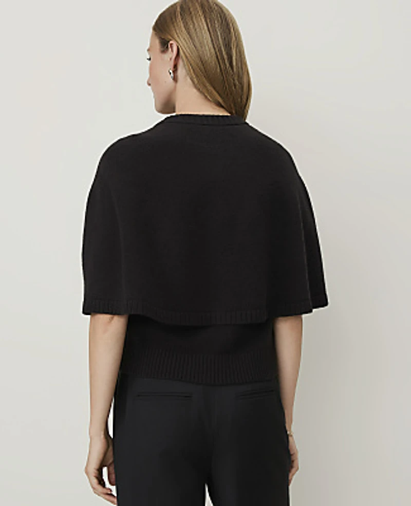 Ann Taylor Short Sleeve Capelet Cardigan Women's