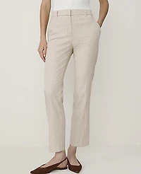 Ann Taylor The Tall Eva Ankle Pant Houndstooth Tan Texture Women's