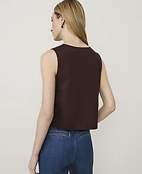 Ann Taylor Petite Button Patch Pocket Top Women's