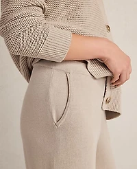 Ann Taylor Haven Well Within Organic Cotton Wide Leg Pants Taupe Women's