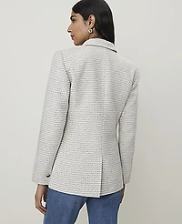 Ann Taylor The Petite Greenwich Blazer Tweed Light Women's