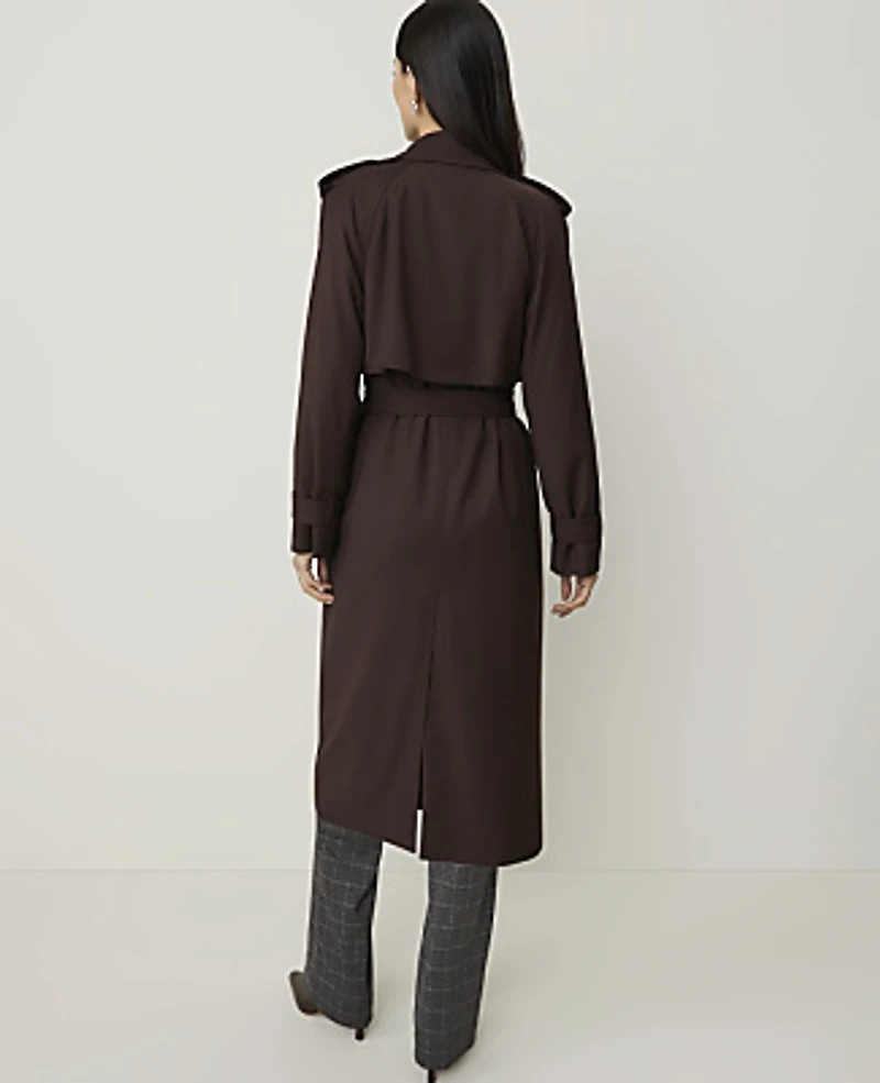Ann Taylor Modern Trench Coat French Mocha Women's
