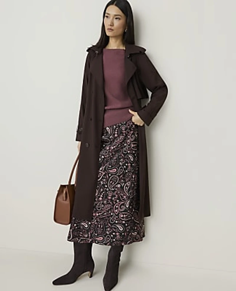 Ann Taylor Modern Trench Coat French Mocha Women's