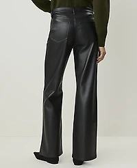 Ann Taylor The Wide-Leg Pant Faux Leather Black Women's