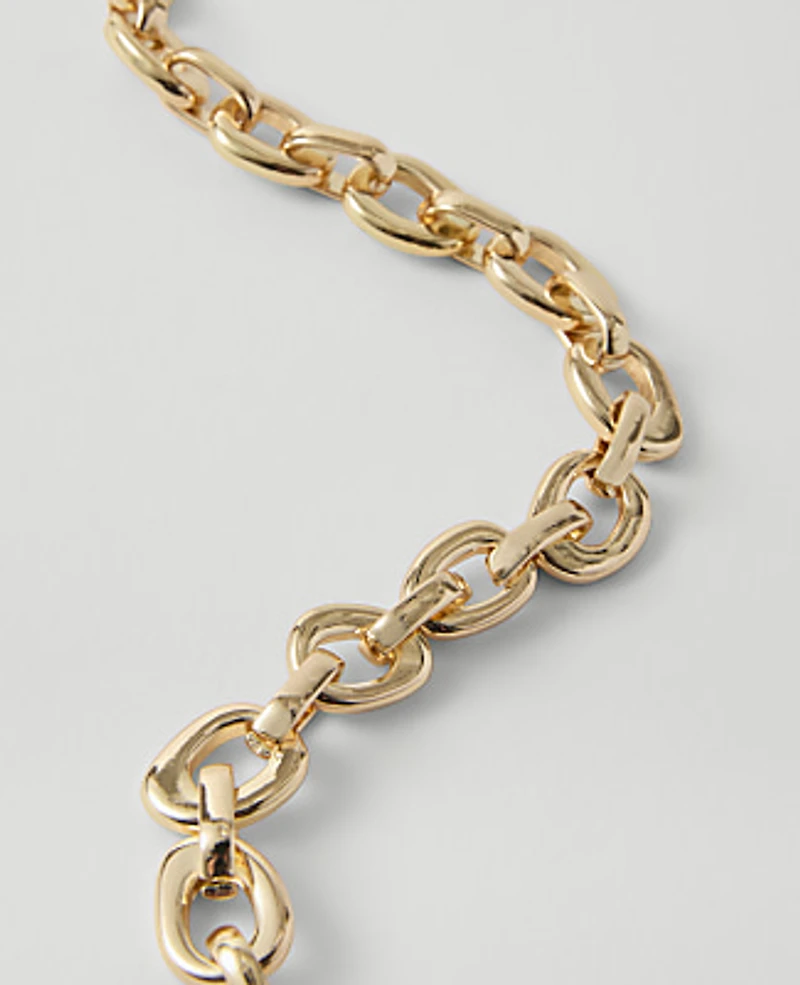 Ann Taylor Chunky Chain Necklace Goldtone Women's