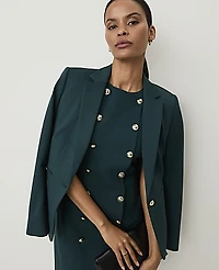 Ann Taylor Petite Crew Neck Button Shift Dress Ponderosa Pine Women's