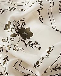 Ann Taylor Floral Silk Scarf Sea Pearl Women's