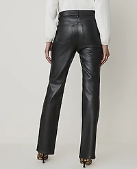 Ann Taylor The Petite Slim Pant Faux Leather Black Women's