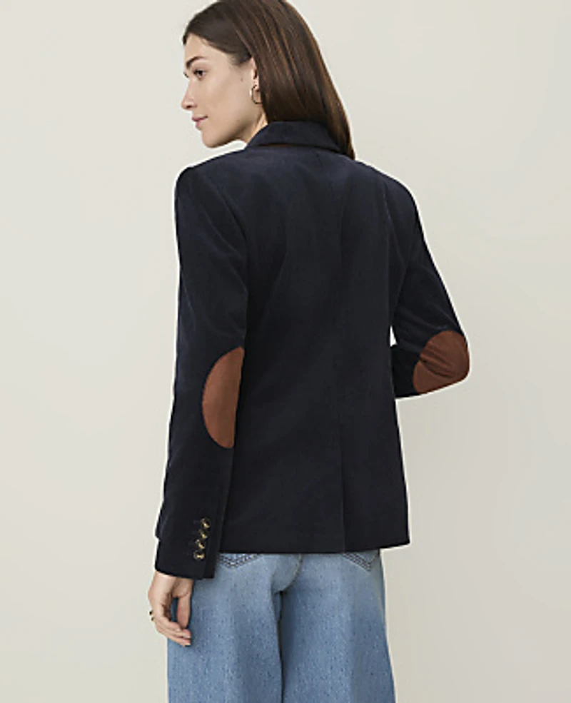 Ann Taylor Petite Weekend Hutton Blazer Houndstooth Night Sky Women's