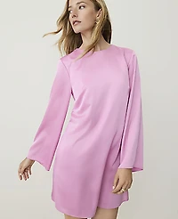 Ann Taylor Crew Neck Mini Shift Dress Pink Lilac Women's