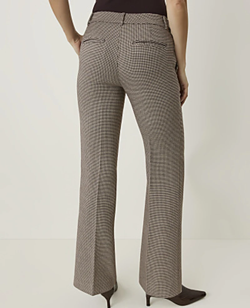 Ann Taylor The Petite Jayne Trouser Pant Houndstooth Pure Chocolate Women's
