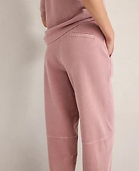 Ann Taylor Haven Well Within Organic Cotton Terry Barrel Leg Pant Wild Rose Women's