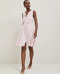 Ann Taylor Belted Flare Dress Size 10 Potpourri Women's
