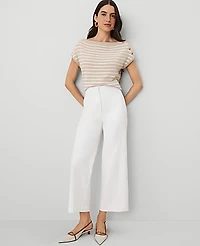 Ann Taylor The Petite Grace Straight Pant Size White Women's