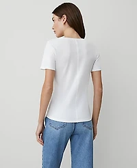 Ann Taylor Petite Weekend Crew Neck T-Shirt Women's