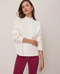 Ann Taylor Weekend Collection Cable Sweater Women's