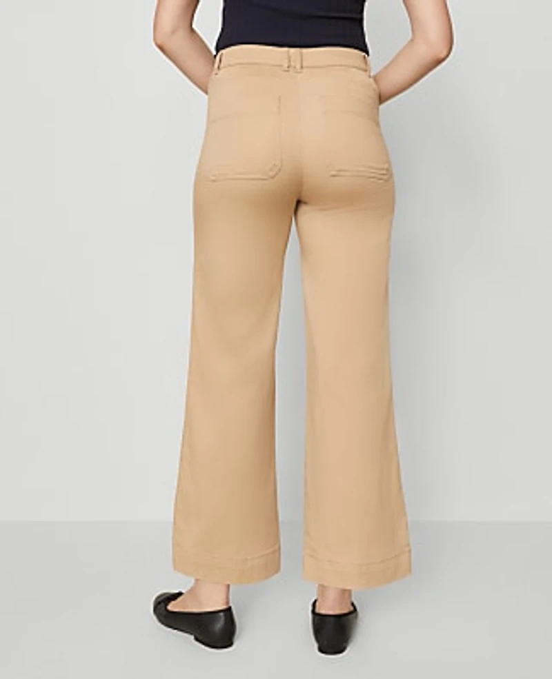 Ann Taylor Weekend Sateen Patch Pocket Pant Women's