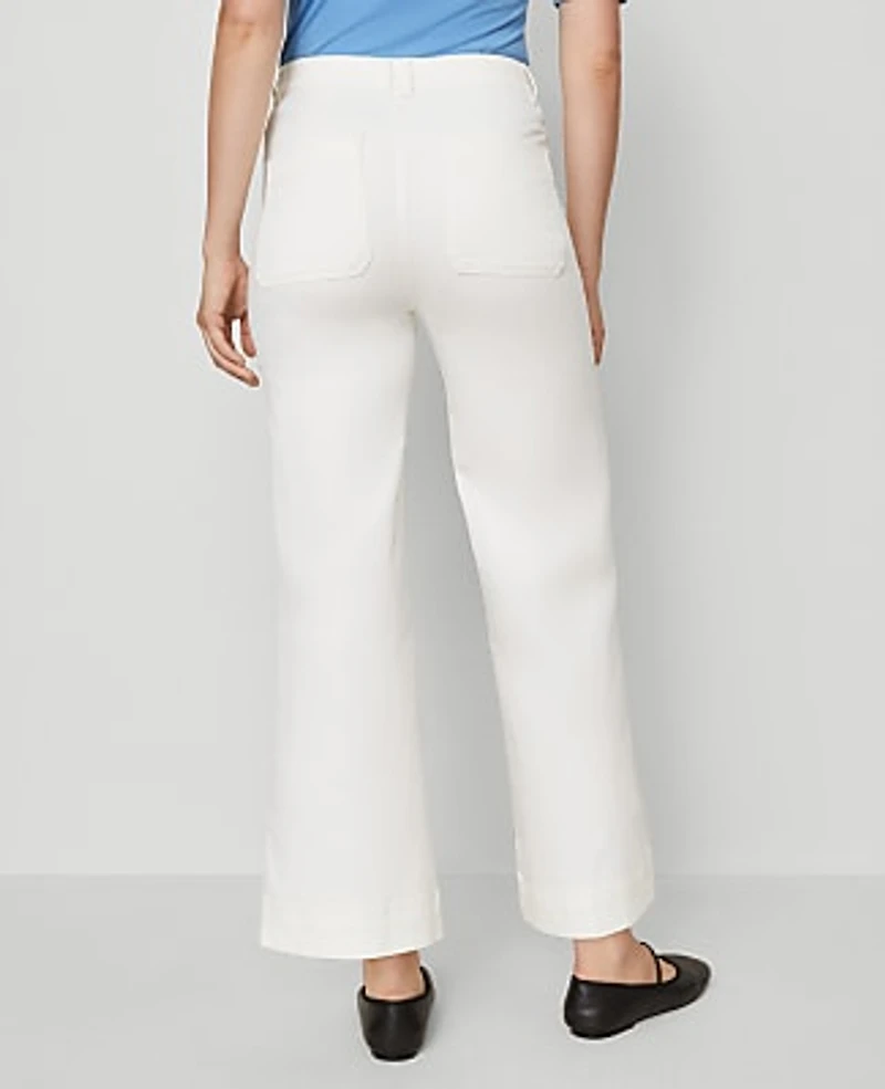 Ann Taylor Weekend Sateen Patch Pocket Pant Women's
