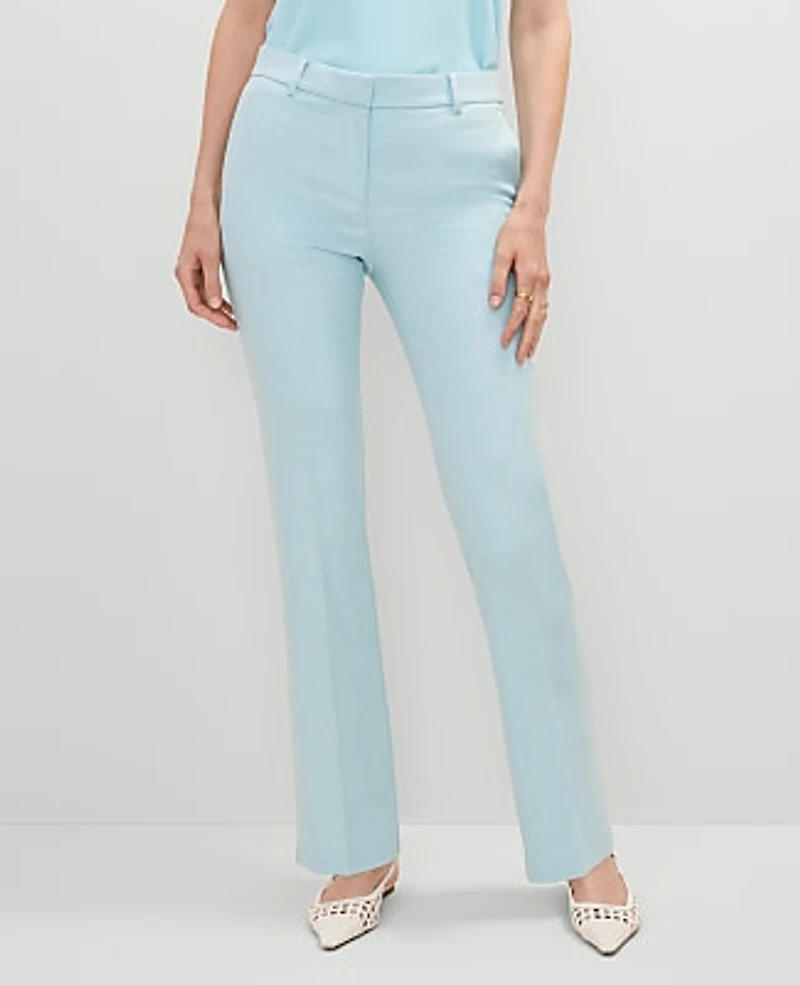 Ann Taylor The Sophia Pant in Textured Drape Size 6 Gulf Stream Blue Women's