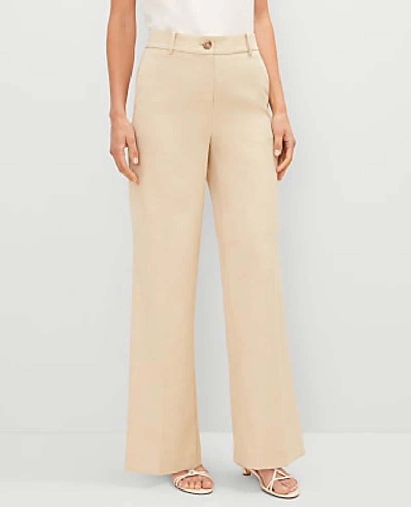 Ann Taylor The Petite Perfect Wide-Leg Pant Size 4 Sands Edge Women's
