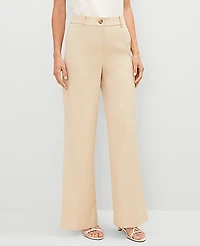 Ann Taylor The Petite Perfect Wide-Leg Pant Size 4 Sands Edge Women's