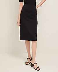 Ann Taylor Petite Ponte Pencil Skirt Black Women's