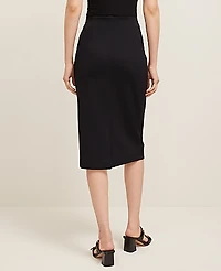 Ann Taylor Petite Ponte Pencil Skirt Black Women's