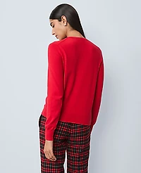 Ann Taylor Embellished Cardigan Iconic Red Women's