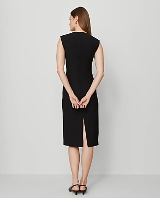 ann taylor black sleeveless dress Black Sleeveless Fit-and-Flare Dress