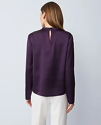 Ann Taylor Asymmetric Satin Top Women's