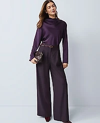 Ann Taylor Asymmetric Satin Top Women's