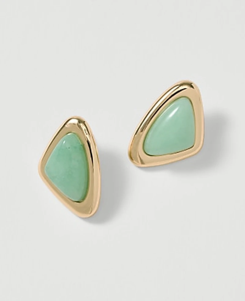 Ann Taylor Triangle Stone Stud Earrings Glass Slipper Women's