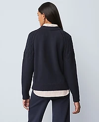 Ann Taylor Weekend Mixed Stitch Sweater Women's