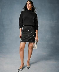 Ann Taylor Ribbed Mock Neck Sweater Women's