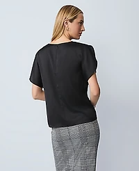 Ann Taylor Draped Satin Blouse Women's
