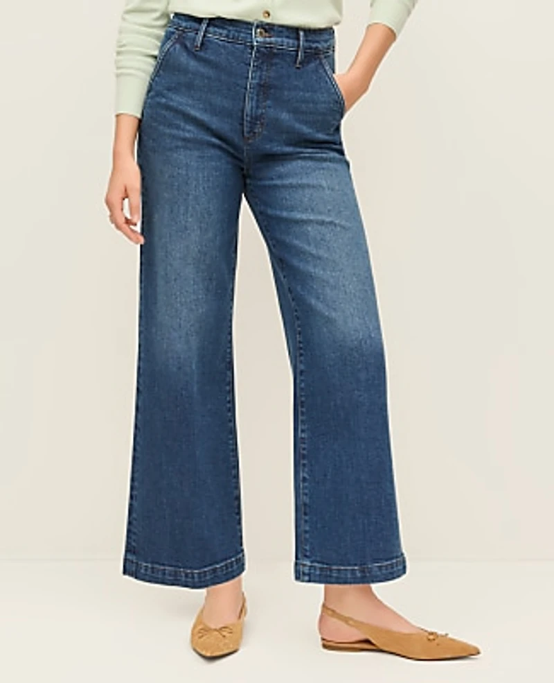 Ann Taylor The Trouser Jean Luxe Indigo Wash Women's