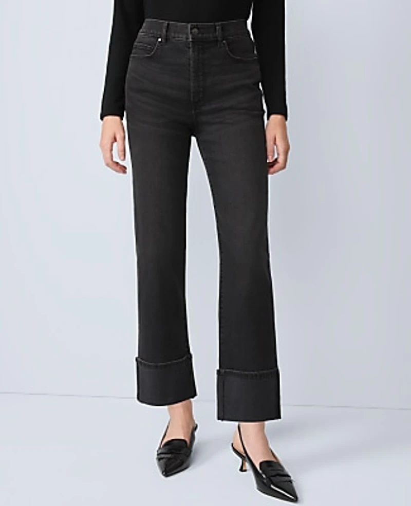 Ann Taylor The Boyfriend Jean Washed Black Women's