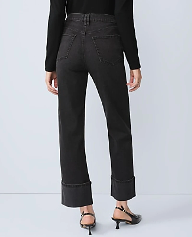Ann Taylor The Boyfriend Jean Washed Black Women's