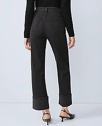 Ann Taylor The Boyfriend Jean Washed Black Women's