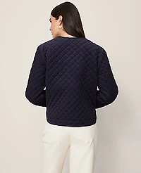 Ann Taylor Petite Weekend Quilted Jacket Night Sky Women's