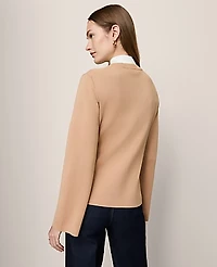 Ann Taylor Flare Sleeve Cardigan Cafe Au Lait Women's