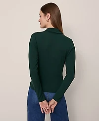Ann Taylor Petite Shawl Collar Wrap Top Women's